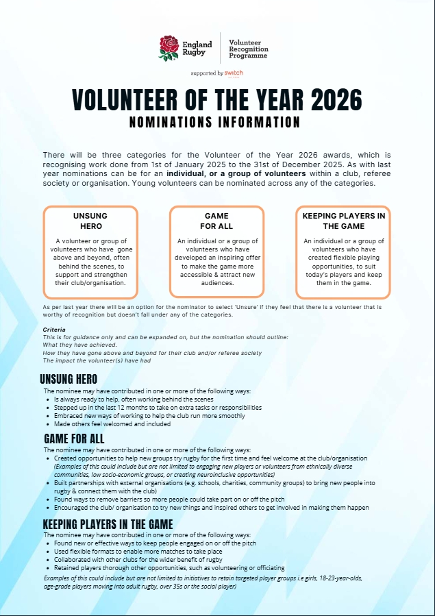 Volunteer of the Year 2026