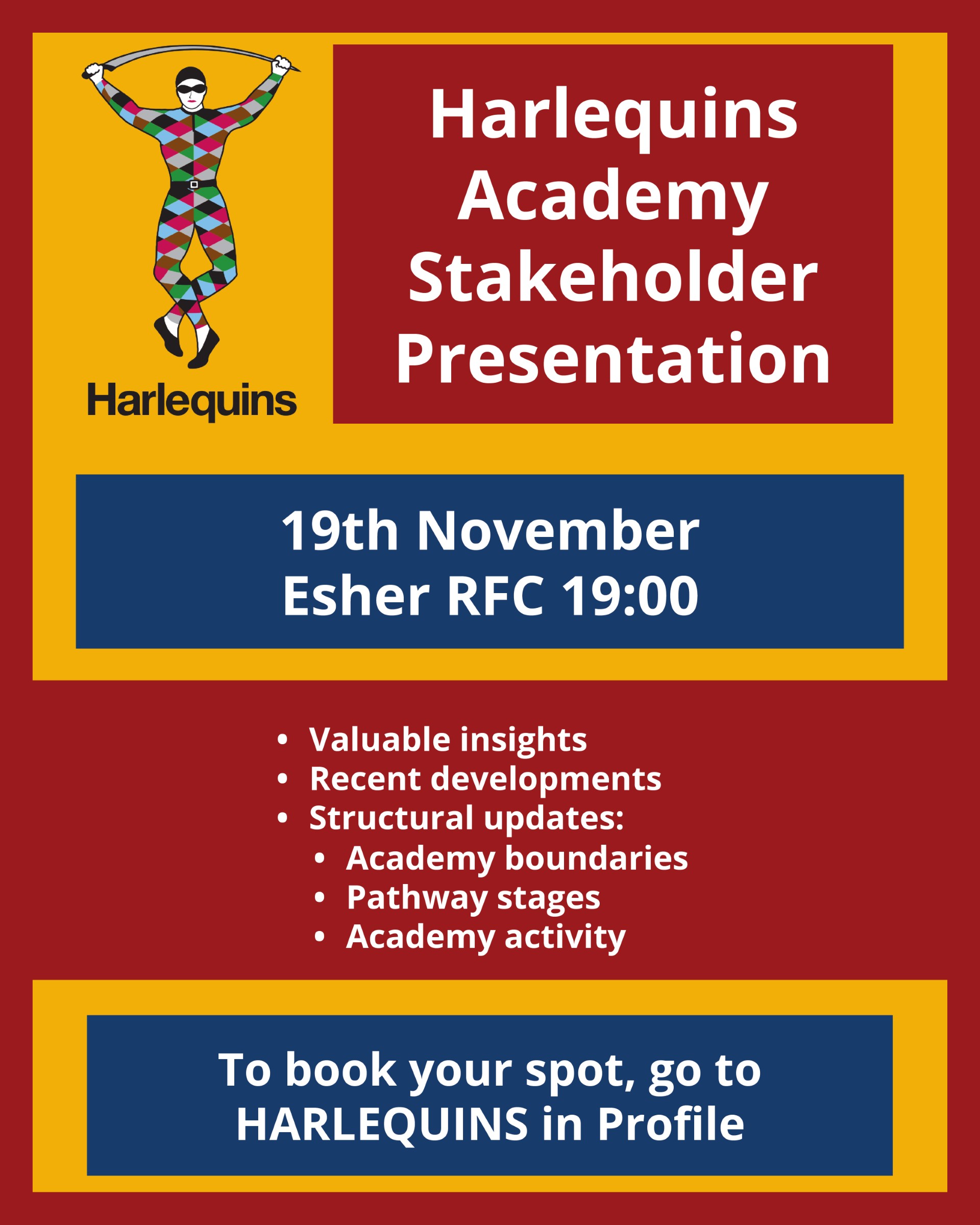 Harlequins Academy Stakeholder Presentation